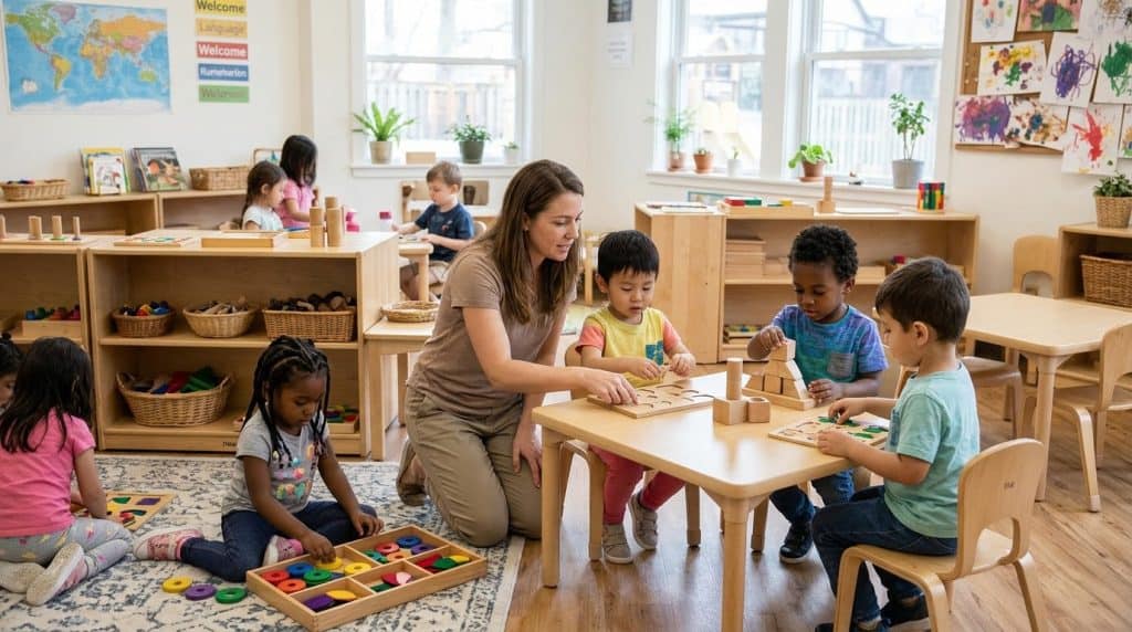 Aula internacional de Early Years con aprendizaje mediante el juego